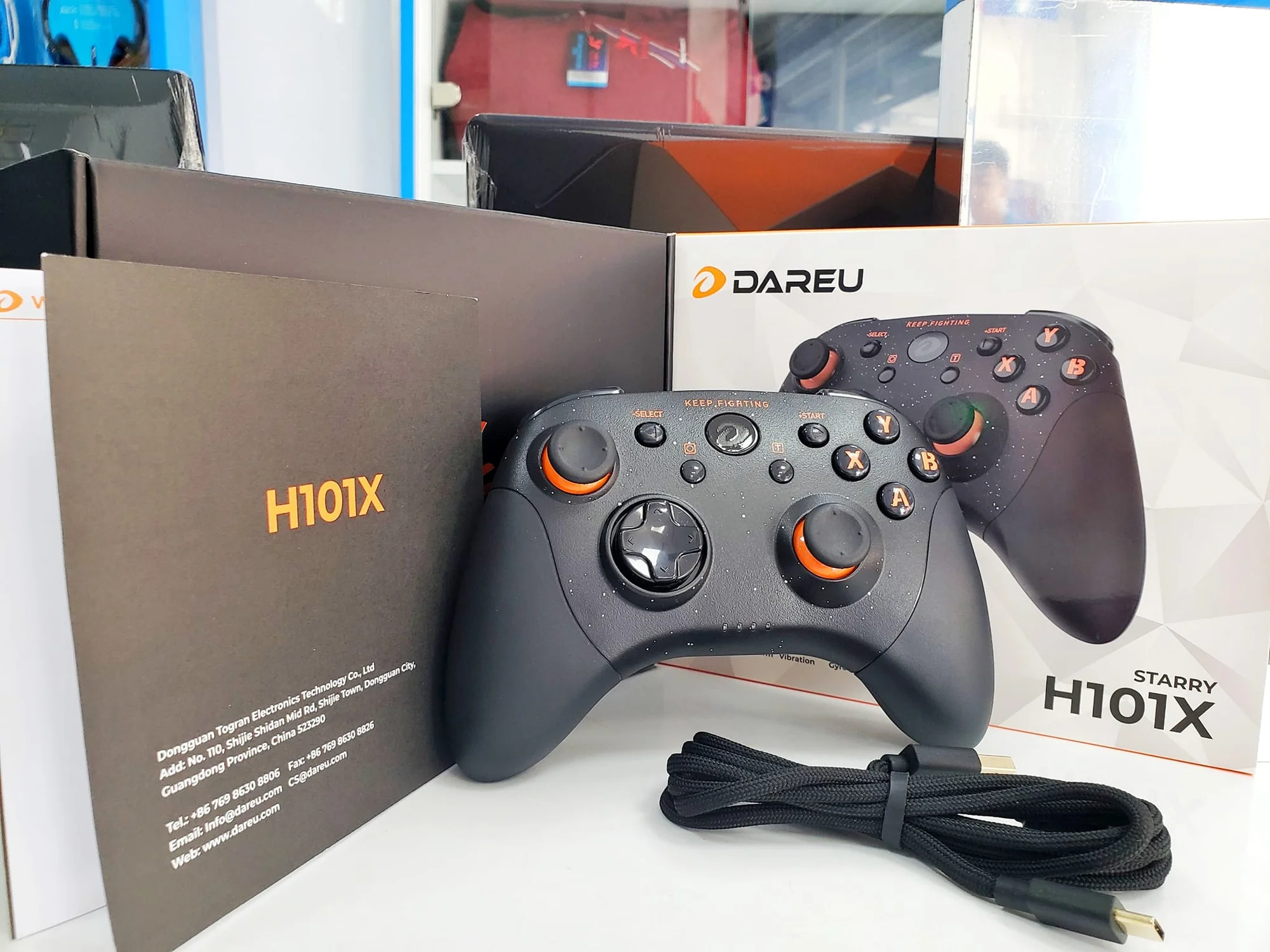 Tay cầm chơi game không dây DAREU H101X (Dual Mode: Type-C, Bluetooth)