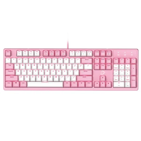 Bàn phím cơ Gaming DAREU EK1280s PINK-WHITE 104KEY (PINK LED, Blue/ Brown/ Red D switch)