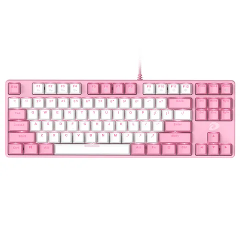 Bàn phím cơ Gaming DAREU EK87 PINK-WHITE (PINK-LED, Blue/ Brown/ Red D switch)