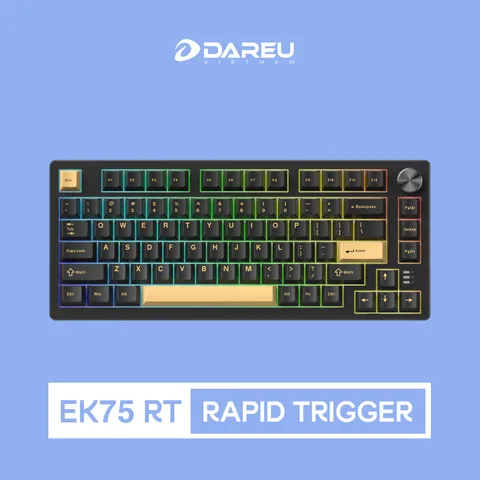 🎁🎁🎁 Tặng kèm chuột không dây LM106G - Bàn phím cơ DAREU EK75 RT Magnetic Switch (RGB, PBT Double Shot CHERRY profile, DareU Magnetic sw)