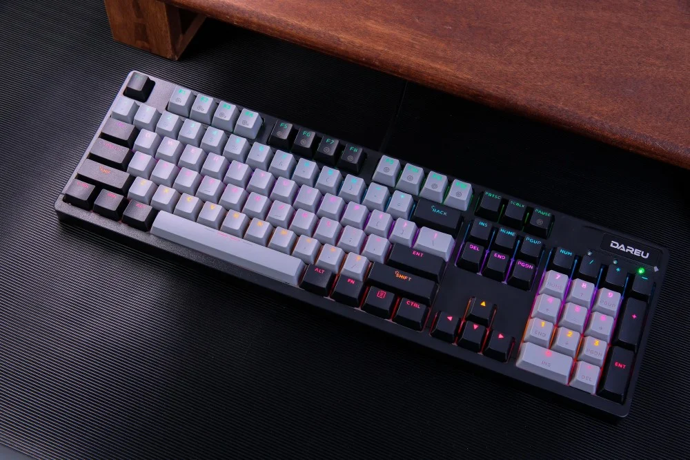 Bàn phím quang cơ Gaming DAREU EK1280X BLACK-GREY (Kháng nước, Optical switch, MULTI LED)