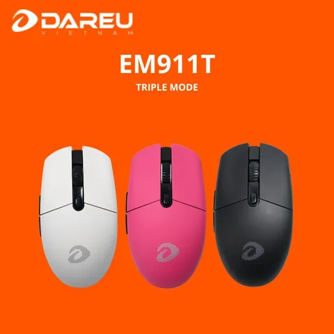 Chuột gaming không dây Dareu EM911T - Wired+2.4G+BT