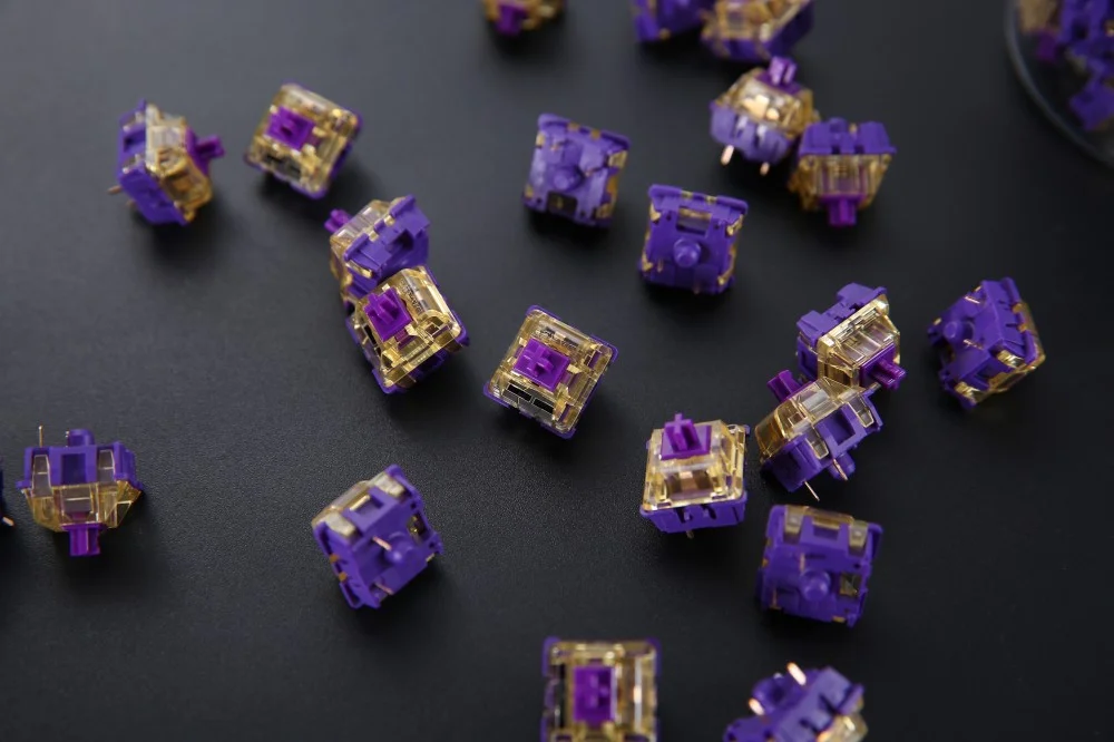 DAREU VIOLET GOLD V2 (TACTILE) Hotswap Switches – POT x45 sw